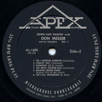 Don Messer And His Islanders : Down East Dancin' With Don Messer And His Islanders Vol. 1 (LP, Album)