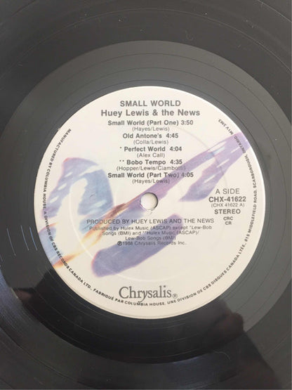 Huey Lewis & The News : Small World (LP, Album, Club)