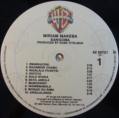 Miriam Makeba : Sangoma (LP)