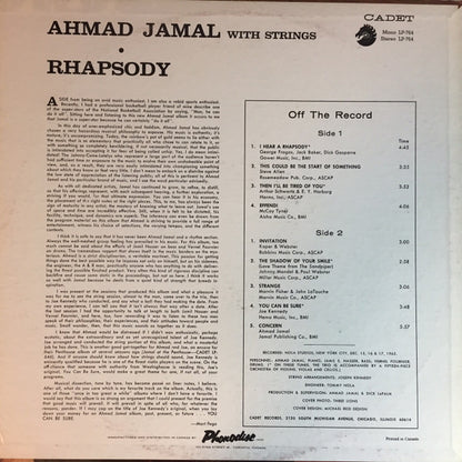 Ahmad Jamal : Rhapsody (LP, Album)
