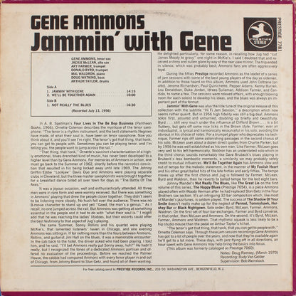 Gene Ammons : Jammin' With Gene (Gene Ammons Jam Sessions Vol. 2) (LP, Album, RE, RM)