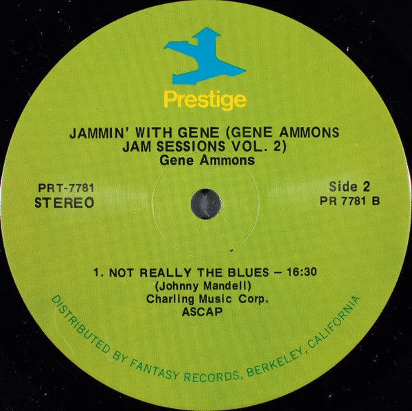 Gene Ammons : Jammin' With Gene (Gene Ammons Jam Sessions Vol. 2) (LP, Album, RE, RM)