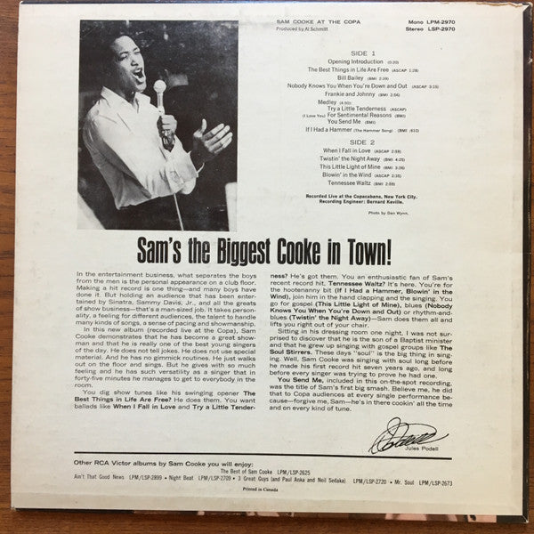 Sam Cooke : Sam Cooke At The Copa (LP, Album)