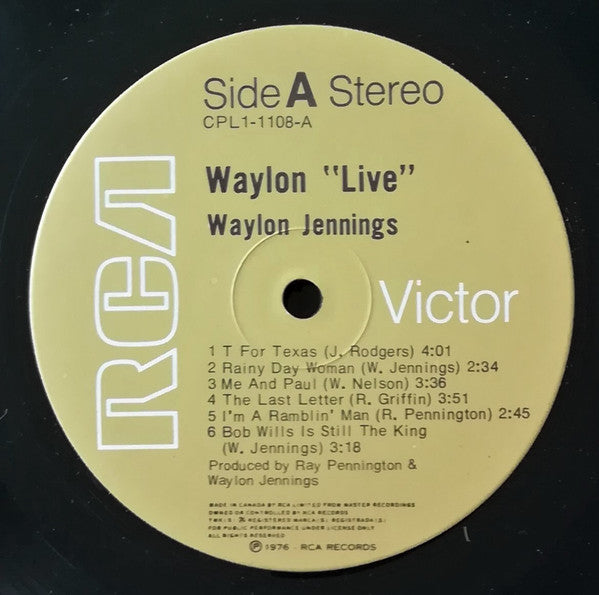 Waylon Jennings : Waylon Live (LP, Album)